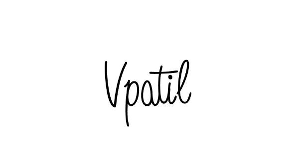 The best way (Angelique-Rose-font-FFP) to make a short signature is to pick only two or three words in your name. The name Vpatil include a total of six letters. For converting this name. Vpatil signature style 5 images and pictures png