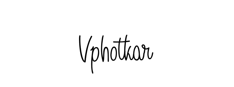 Make a beautiful signature design for name Vphotkar. With this signature (Angelique-Rose-font-FFP) style, you can create a handwritten signature for free. Vphotkar signature style 5 images and pictures png