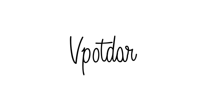 Design your own signature with our free online signature maker. With this signature software, you can create a handwritten (Angelique-Rose-font-FFP) signature for name Vpotdar. Vpotdar signature style 5 images and pictures png