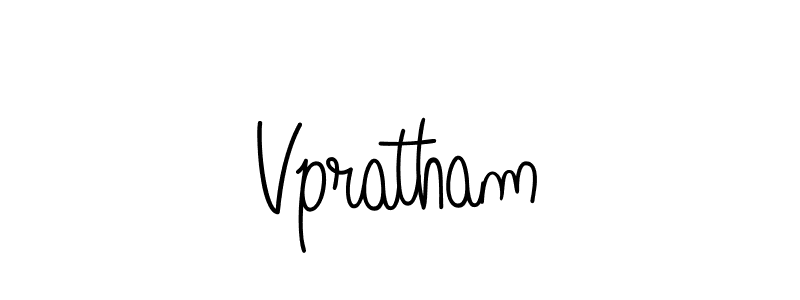 Vpratham stylish signature style. Best Handwritten Sign (Angelique-Rose-font-FFP) for my name. Handwritten Signature Collection Ideas for my name Vpratham. Vpratham signature style 5 images and pictures png