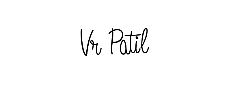 How to make Vr Patil name signature. Use Angelique-Rose-font-FFP style for creating short signs online. This is the latest handwritten sign. Vr Patil signature style 5 images and pictures png