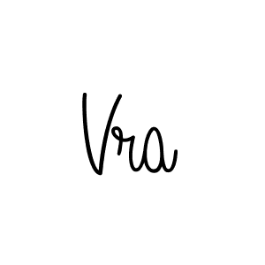 Vra stylish signature style. Best Handwritten Sign (Angelique-Rose-font-FFP) for my name. Handwritten Signature Collection Ideas for my name Vra. Vra signature style 5 images and pictures png
