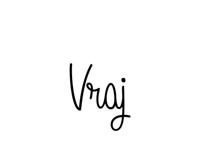 Make a beautiful signature design for name Vraj. With this signature (Angelique-Rose-font-FFP) style, you can create a handwritten signature for free. Vraj signature style 5 images and pictures png