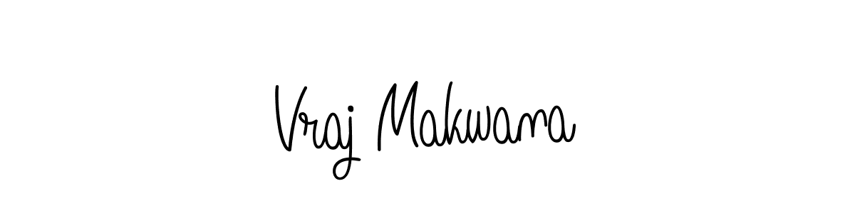 How to make Vraj Makwana signature? Angelique-Rose-font-FFP is a professional autograph style. Create handwritten signature for Vraj Makwana name. Vraj Makwana signature style 5 images and pictures png