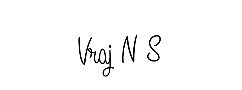 Once you've used our free online signature maker to create your best signature Angelique-Rose-font-FFP style, it's time to enjoy all of the benefits that Vraj N S name signing documents. Vraj N S signature style 5 images and pictures png