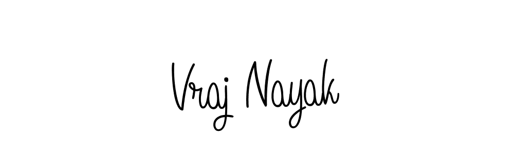 Also we have Vraj Nayak name is the best signature style. Create professional handwritten signature collection using Angelique-Rose-font-FFP autograph style. Vraj Nayak signature style 5 images and pictures png