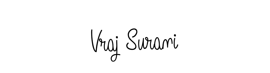 Create a beautiful signature design for name Vraj Surani. With this signature (Angelique-Rose-font-FFP) fonts, you can make a handwritten signature for free. Vraj Surani signature style 5 images and pictures png