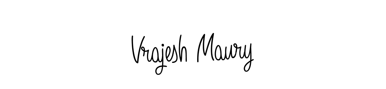 Create a beautiful signature design for name Vrajesh Maury. With this signature (Angelique-Rose-font-FFP) fonts, you can make a handwritten signature for free. Vrajesh Maury signature style 5 images and pictures png