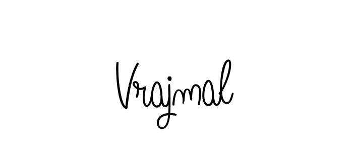 Make a beautiful signature design for name Vrajmal. With this signature (Angelique-Rose-font-FFP) style, you can create a handwritten signature for free. Vrajmal signature style 5 images and pictures png