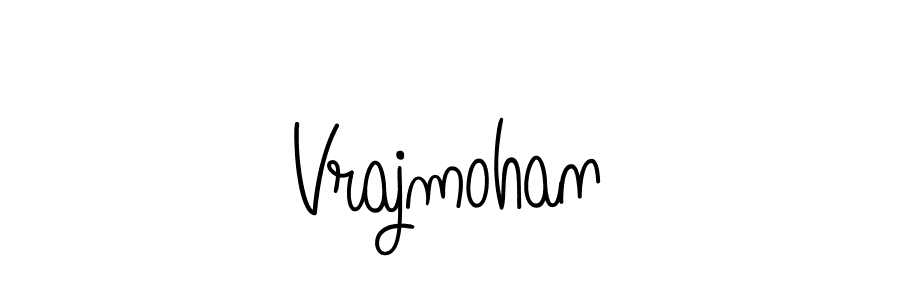 How to make Vrajmohan name signature. Use Angelique-Rose-font-FFP style for creating short signs online. This is the latest handwritten sign. Vrajmohan signature style 5 images and pictures png