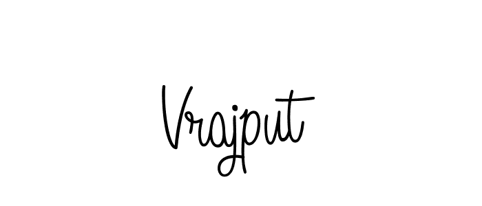 The best way (Angelique-Rose-font-FFP) to make a short signature is to pick only two or three words in your name. The name Vrajput include a total of six letters. For converting this name. Vrajput signature style 5 images and pictures png