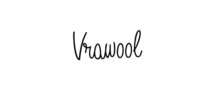 How to Draw Vrawool signature style? Angelique-Rose-font-FFP is a latest design signature styles for name Vrawool. Vrawool signature style 5 images and pictures png