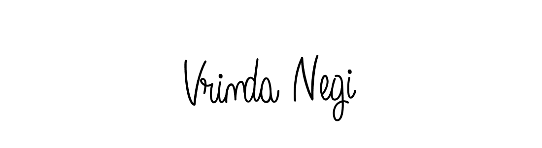 Make a beautiful signature design for name Vrinda Negi. With this signature (Angelique-Rose-font-FFP) style, you can create a handwritten signature for free. Vrinda Negi signature style 5 images and pictures png