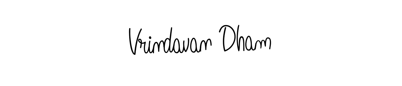 Make a beautiful signature design for name Vrindavan Dham. With this signature (Angelique-Rose-font-FFP) style, you can create a handwritten signature for free. Vrindavan Dham signature style 5 images and pictures png