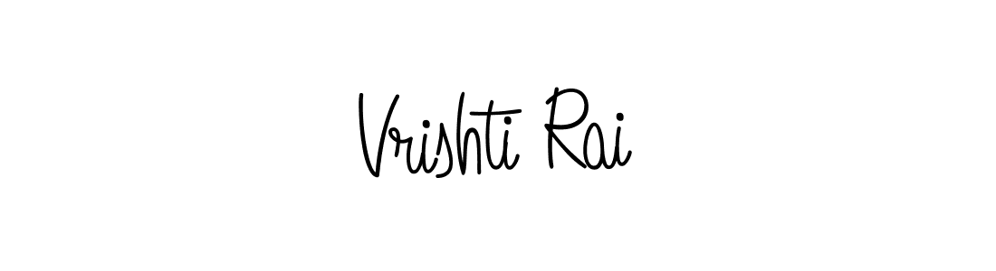 The best way (Angelique-Rose-font-FFP) to make a short signature is to pick only two or three words in your name. The name Vrishti Rai include a total of six letters. For converting this name. Vrishti Rai signature style 5 images and pictures png