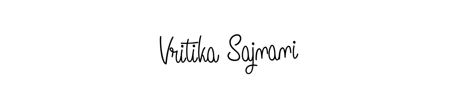You can use this online signature creator to create a handwritten signature for the name Vritika Sajnani. This is the best online autograph maker. Vritika Sajnani signature style 5 images and pictures png