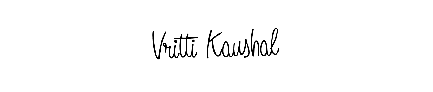 The best way (Angelique-Rose-font-FFP) to make a short signature is to pick only two or three words in your name. The name Vritti Kaushal include a total of six letters. For converting this name. Vritti Kaushal signature style 5 images and pictures png