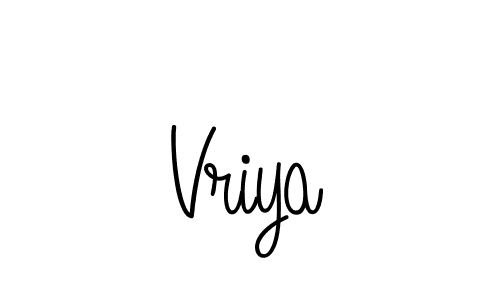 Also we have Vriya name is the best signature style. Create professional handwritten signature collection using Angelique-Rose-font-FFP autograph style. Vriya signature style 5 images and pictures png