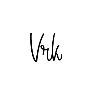 You should practise on your own different ways (Angelique-Rose-font-FFP) to write your name (Vrk) in signature. don't let someone else do it for you. Vrk signature style 5 images and pictures png