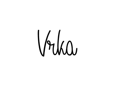 Create a beautiful signature design for name Vrka. With this signature (Angelique-Rose-font-FFP) fonts, you can make a handwritten signature for free. Vrka signature style 5 images and pictures png