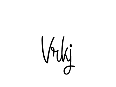 How to make Vrkj name signature. Use Angelique-Rose-font-FFP style for creating short signs online. This is the latest handwritten sign. Vrkj signature style 5 images and pictures png