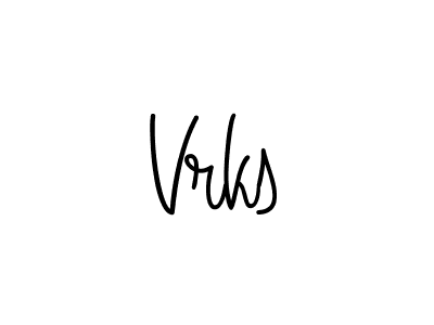 Make a beautiful signature design for name Vrks. With this signature (Angelique-Rose-font-FFP) style, you can create a handwritten signature for free. Vrks signature style 5 images and pictures png