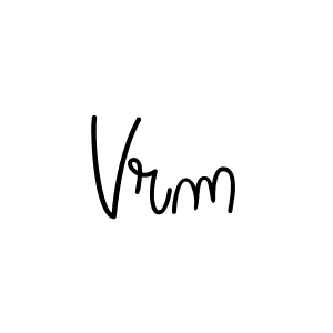 The best way (Angelique-Rose-font-FFP) to make a short signature is to pick only two or three words in your name. The name Vrm include a total of six letters. For converting this name. Vrm signature style 5 images and pictures png