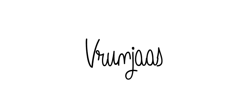 if you are searching for the best signature style for your name Vrunjaas. so please give up your signature search. here we have designed multiple signature styles  using Angelique-Rose-font-FFP. Vrunjaas signature style 5 images and pictures png