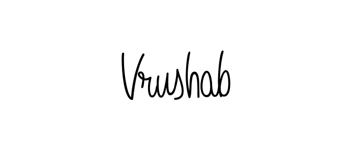 The best way (Angelique-Rose-font-FFP) to make a short signature is to pick only two or three words in your name. The name Vrushab include a total of six letters. For converting this name. Vrushab signature style 5 images and pictures png