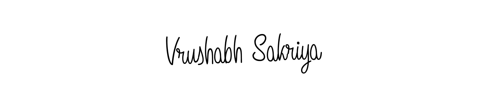 Vrushabh Sakriya stylish signature style. Best Handwritten Sign (Angelique-Rose-font-FFP) for my name. Handwritten Signature Collection Ideas for my name Vrushabh Sakriya. Vrushabh Sakriya signature style 5 images and pictures png