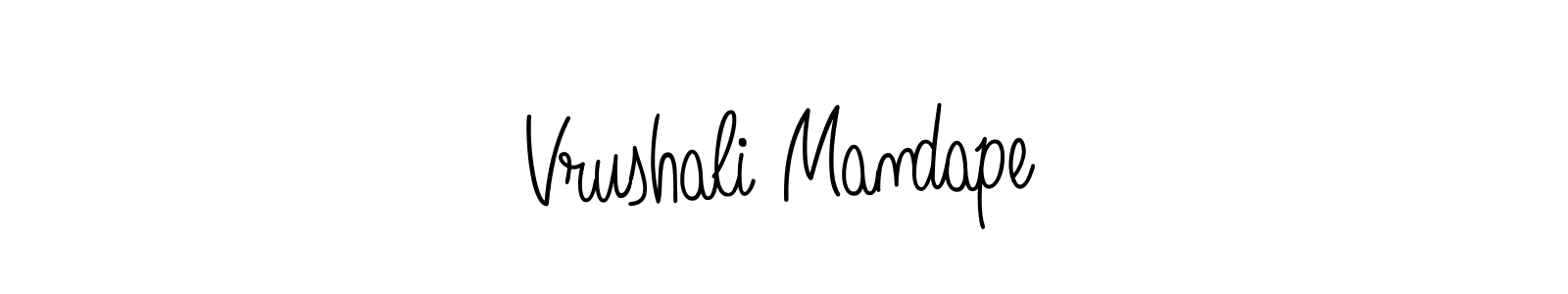 Design your own signature with our free online signature maker. With this signature software, you can create a handwritten (Angelique-Rose-font-FFP) signature for name Vrushali Mandape. Vrushali Mandape signature style 5 images and pictures png