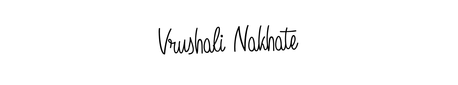 The best way (Angelique-Rose-font-FFP) to make a short signature is to pick only two or three words in your name. The name Vrushali Nakhate include a total of six letters. For converting this name. Vrushali Nakhate signature style 5 images and pictures png