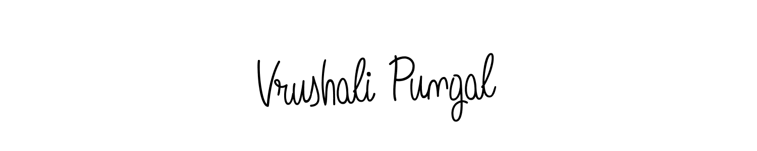 Design your own signature with our free online signature maker. With this signature software, you can create a handwritten (Angelique-Rose-font-FFP) signature for name Vrushali Pungal. Vrushali Pungal signature style 5 images and pictures png