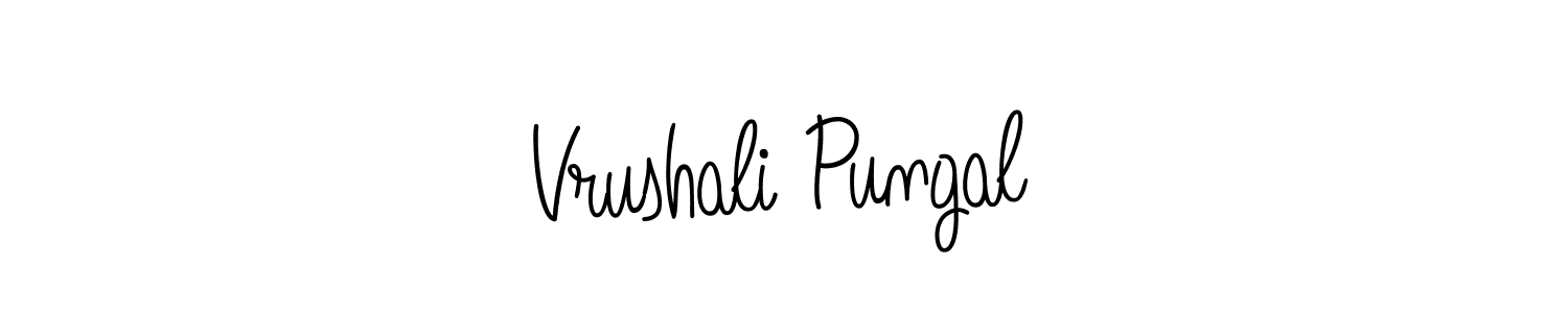 Use a signature maker to create a handwritten signature online. With this signature software, you can design (Angelique-Rose-font-FFP) your own signature for name Vrushali Pungal. Vrushali Pungal signature style 5 images and pictures png