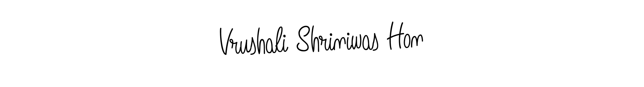 Design your own signature with our free online signature maker. With this signature software, you can create a handwritten (Angelique-Rose-font-FFP) signature for name Vrushali Shriniwas Hon. Vrushali Shriniwas Hon signature style 5 images and pictures png