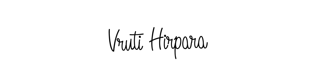 Also we have Vruti Hirpara name is the best signature style. Create professional handwritten signature collection using Angelique-Rose-font-FFP autograph style. Vruti Hirpara signature style 5 images and pictures png