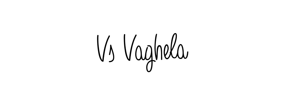 Use a signature maker to create a handwritten signature online. With this signature software, you can design (Angelique-Rose-font-FFP) your own signature for name Vs Vaghela. Vs Vaghela signature style 5 images and pictures png