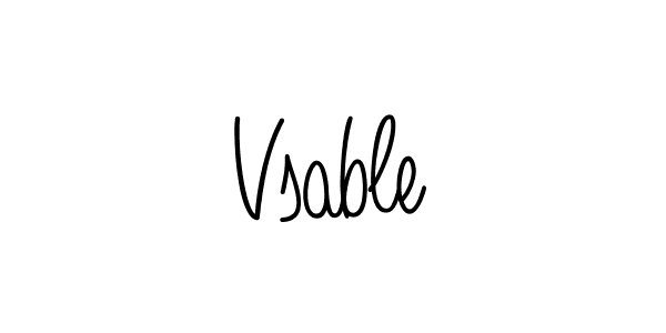 Create a beautiful signature design for name Vsable. With this signature (Angelique-Rose-font-FFP) fonts, you can make a handwritten signature for free. Vsable signature style 5 images and pictures png