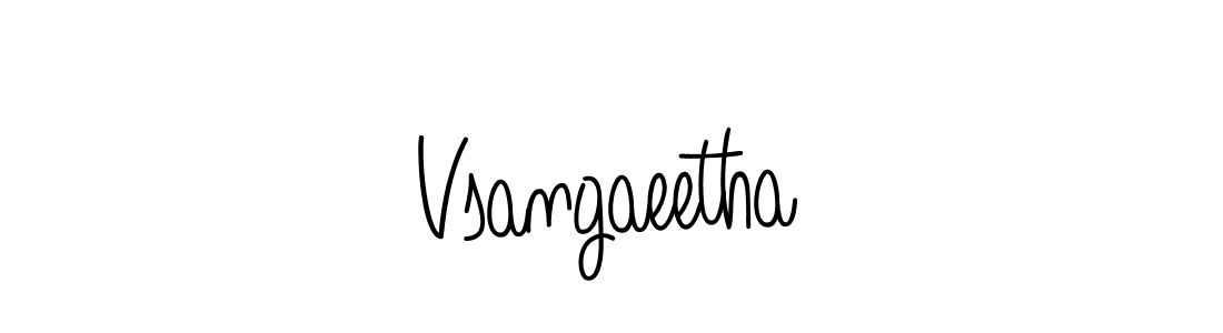 Also we have Vsangaeetha name is the best signature style. Create professional handwritten signature collection using Angelique-Rose-font-FFP autograph style. Vsangaeetha signature style 5 images and pictures png