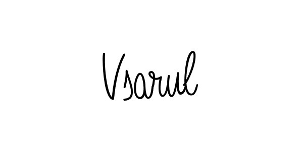 Make a beautiful signature design for name Vsarul. With this signature (Angelique-Rose-font-FFP) style, you can create a handwritten signature for free. Vsarul signature style 5 images and pictures png