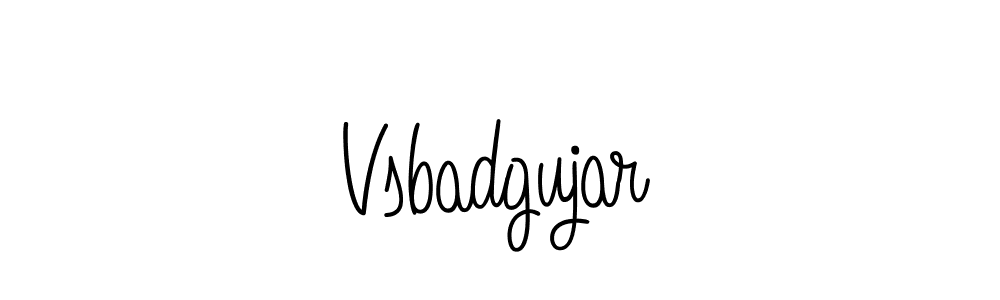 The best way (Angelique-Rose-font-FFP) to make a short signature is to pick only two or three words in your name. The name Vsbadgujar include a total of six letters. For converting this name. Vsbadgujar signature style 5 images and pictures png