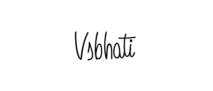 Vsbhati stylish signature style. Best Handwritten Sign (Angelique-Rose-font-FFP) for my name. Handwritten Signature Collection Ideas for my name Vsbhati. Vsbhati signature style 5 images and pictures png