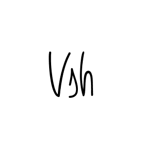 Make a beautiful signature design for name Vsh. With this signature (Angelique-Rose-font-FFP) style, you can create a handwritten signature for free. Vsh signature style 5 images and pictures png