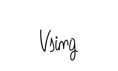 Use a signature maker to create a handwritten signature online. With this signature software, you can design (Angelique-Rose-font-FFP) your own signature for name Vsing. Vsing signature style 5 images and pictures png