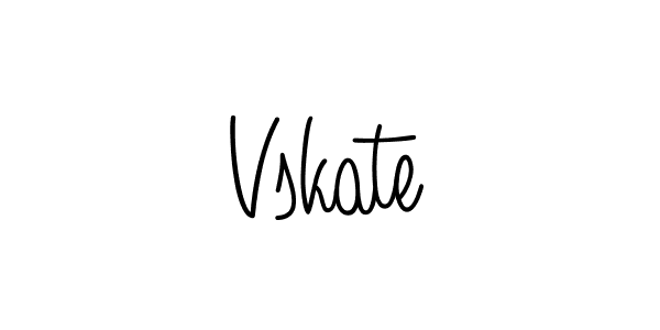 You should practise on your own different ways (Angelique-Rose-font-FFP) to write your name (Vskate) in signature. don't let someone else do it for you. Vskate signature style 5 images and pictures png