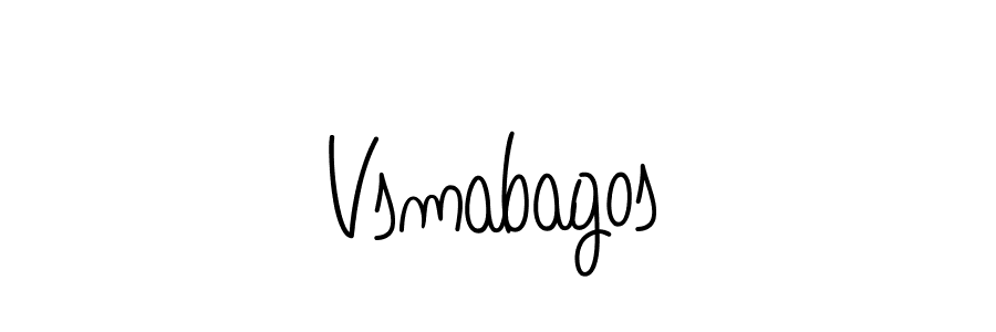 Make a beautiful signature design for name Vsmabagos. With this signature (Angelique-Rose-font-FFP) style, you can create a handwritten signature for free. Vsmabagos signature style 5 images and pictures png