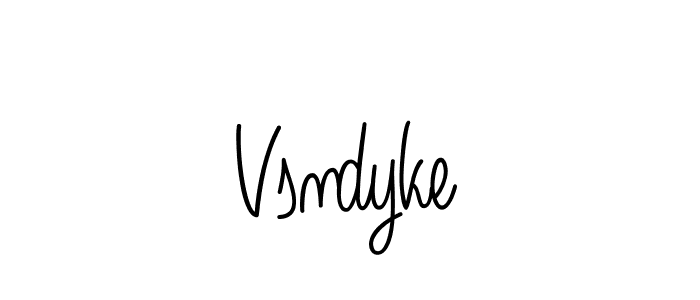 How to make Vsndyke signature? Angelique-Rose-font-FFP is a professional autograph style. Create handwritten signature for Vsndyke name. Vsndyke signature style 5 images and pictures png