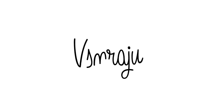 How to make Vsnraju name signature. Use Angelique-Rose-font-FFP style for creating short signs online. This is the latest handwritten sign. Vsnraju signature style 5 images and pictures png