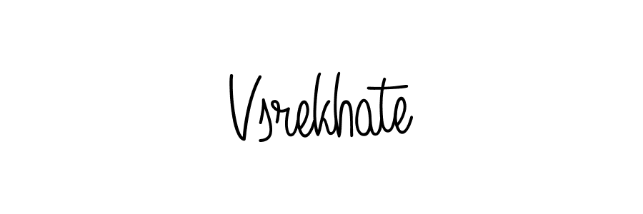 Make a beautiful signature design for name Vsrekhate. With this signature (Angelique-Rose-font-FFP) style, you can create a handwritten signature for free. Vsrekhate signature style 5 images and pictures png