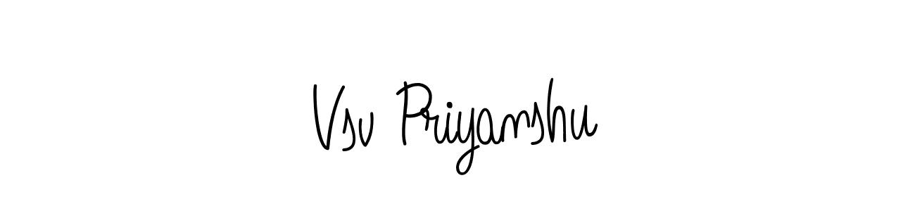 Also You can easily find your signature by using the search form. We will create Vsv Priyanshu name handwritten signature images for you free of cost using Angelique-Rose-font-FFP sign style. Vsv Priyanshu signature style 5 images and pictures png